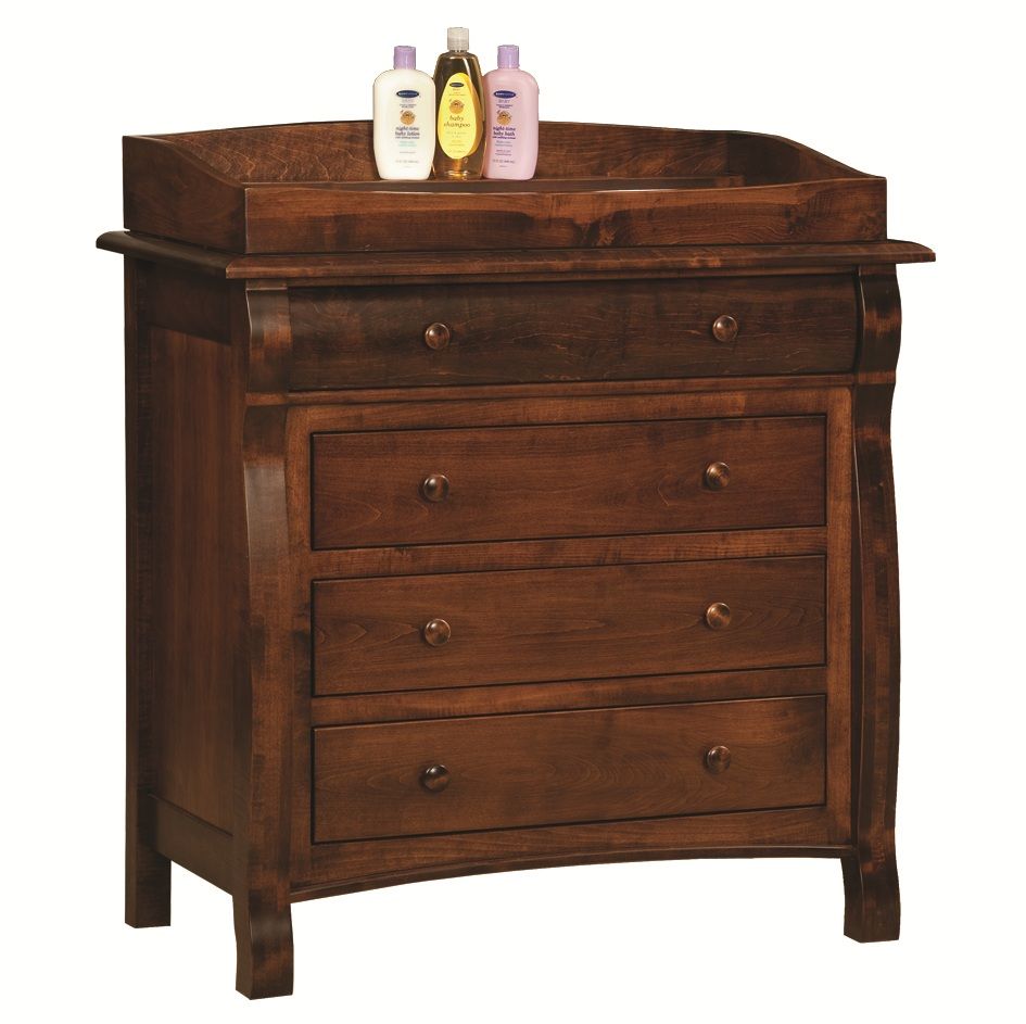 Amish Baby Furniture Crib Changer Solid Wood Nursery Set Conversion